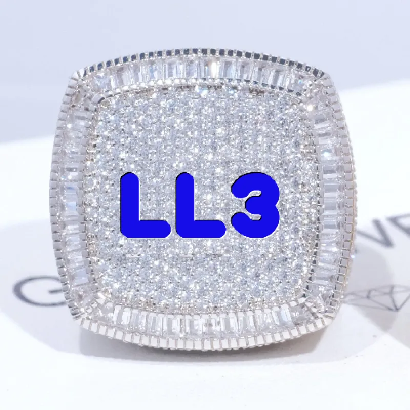 CUSTOM LETTER 3D ICED RING sold by The GUU Shop