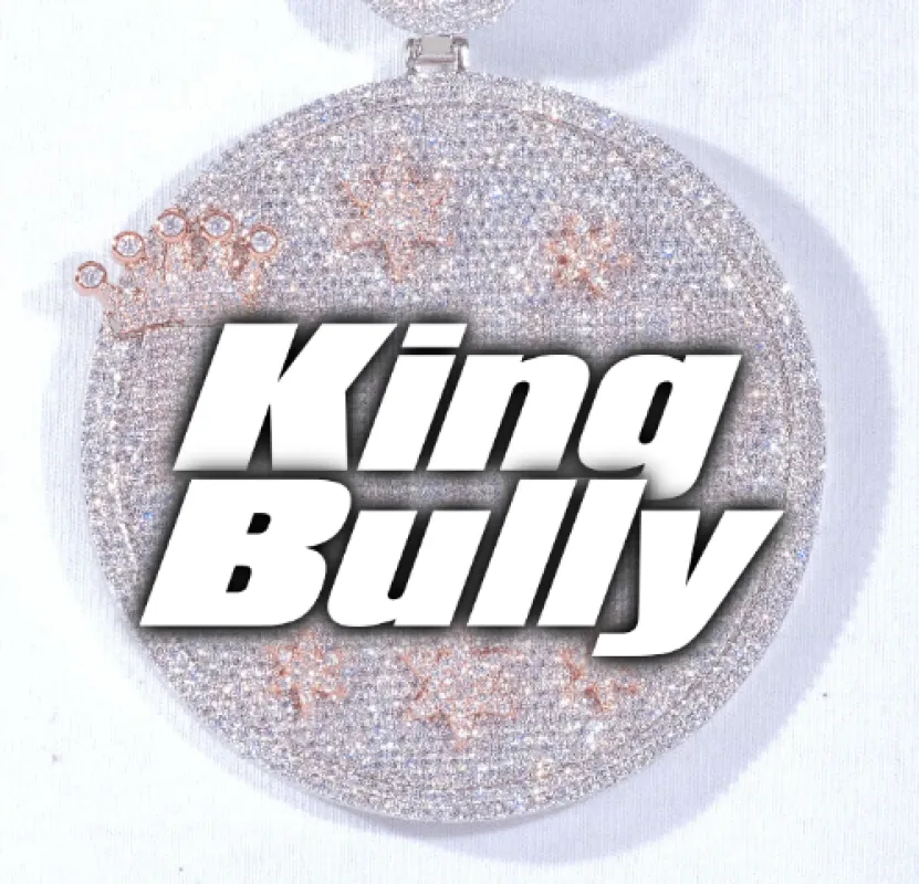 CUSTOM LETTER NECKLACE 3D BIG CROWN DISC sold by The GUU Shop