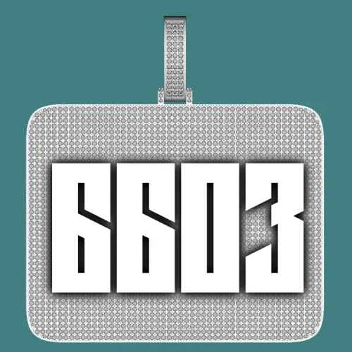 CUSTOM LETTER NECKLACE 3D BIG SQUARE sold by The GUU Shop