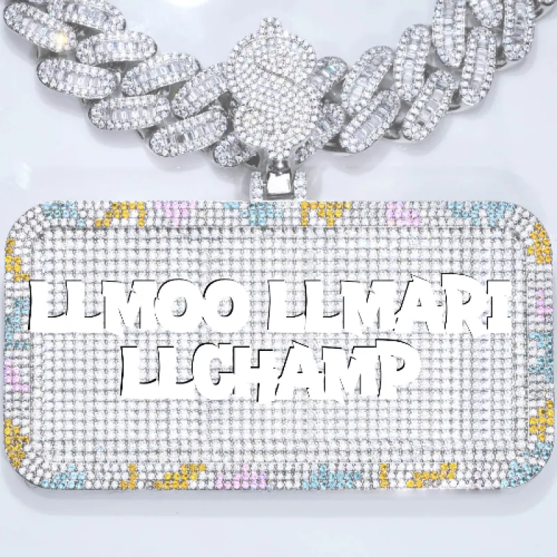 CUSTOM LETTER NECKLACE 3D COLORFUL SQUARE sold by The GUU Shop