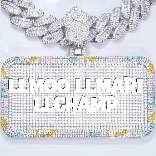 CUSTOM LETTER NECKLACE 3D COLORFUL SQUARE sold by The GUU Shop