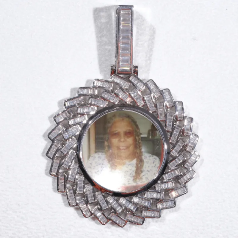 Large 3D Baguette Custom Picture Pendant sold by The GUU Shop