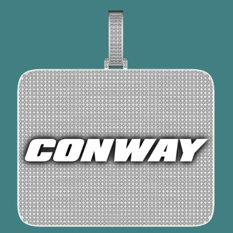 CUSTOM LETTER NECKLACE 3D BIG SQUARE sold by The GUU Shop