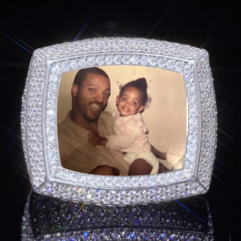 3D CUSTOM PICTURE ICED RING sold by The GUU Shop