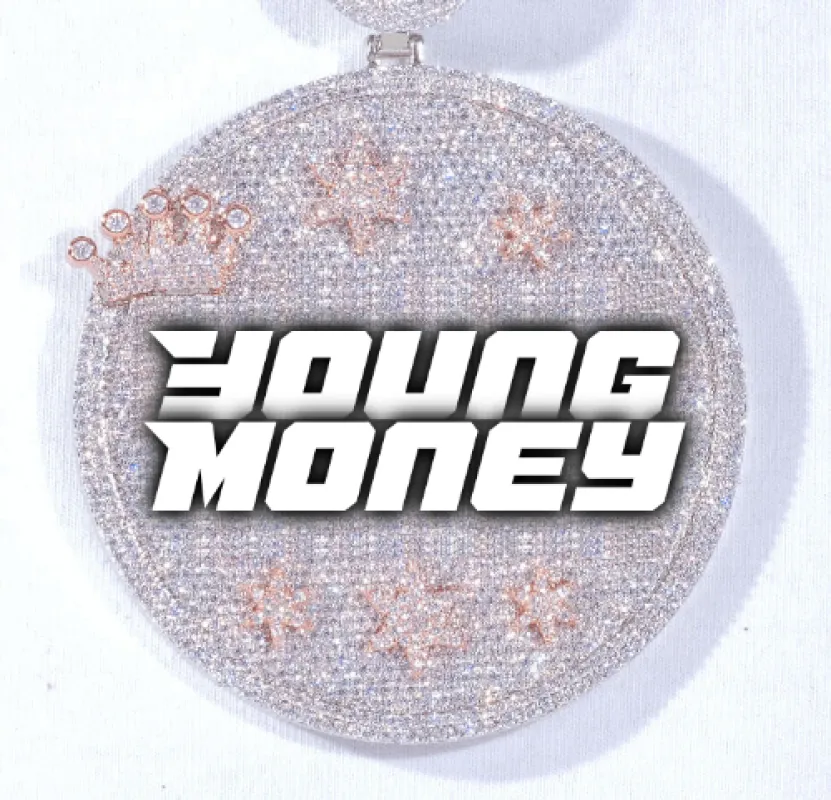 CUSTOM LETTER NECKLACE 3D BIG CROWN DISC made by The GUU Shop