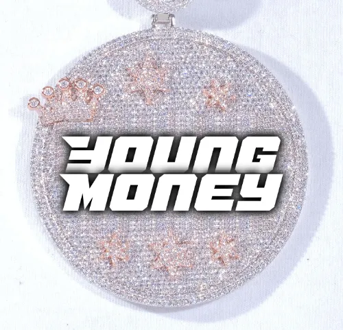 CUSTOM LETTER NECKLACE 3D BIG CROWN DISC sold by The GUU Shop