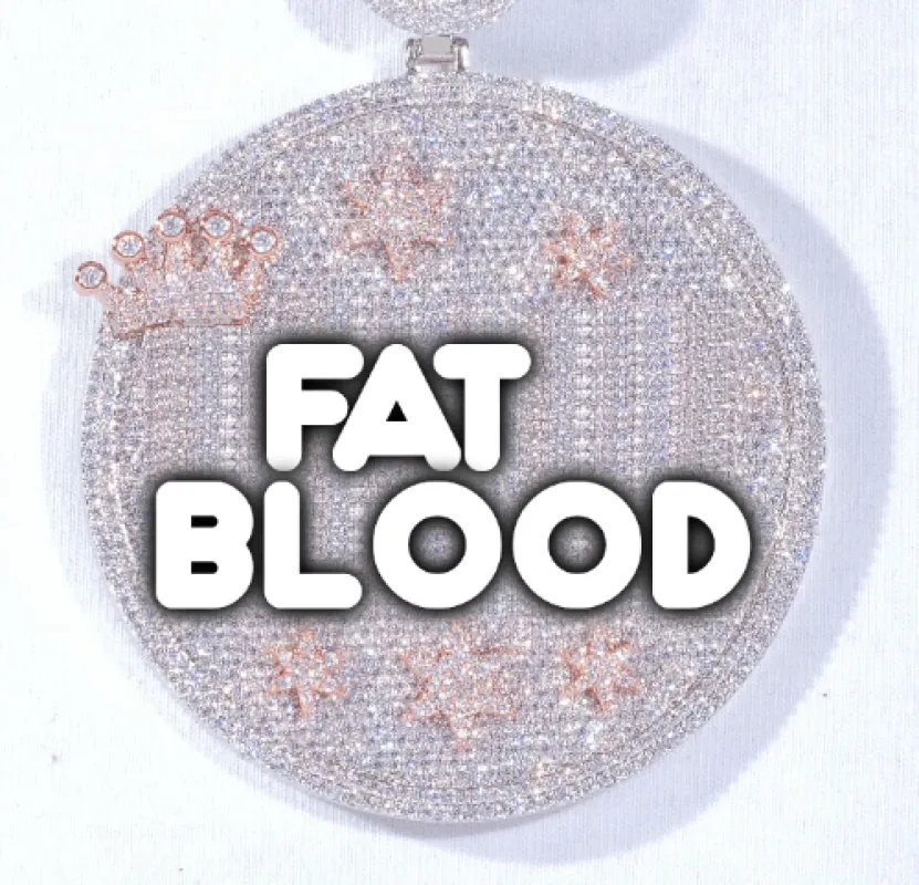 CUSTOM LETTER NECKLACE 3D BIG CROWN DISC sold by The GUU Shop