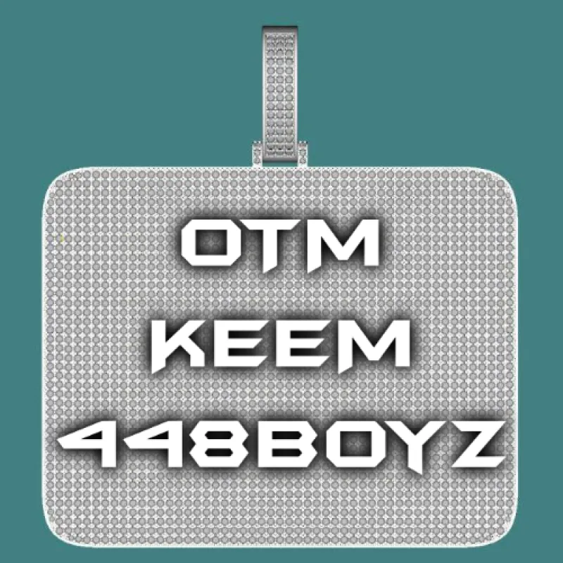 CUSTOM LETTER NECKLACE 3D BIG SQUARE sold by The GUU Shop