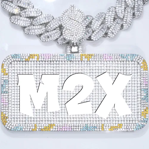 CUSTOM LETTER NECKLACE 3D COLORFUL SQUARE sold by The GUU Shop