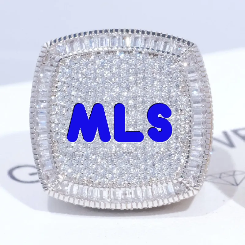 CUSTOM LETTER 3D ICED RING sold by The GUU Shop