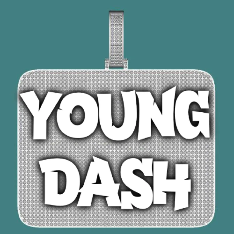 CUSTOM LETTER NECKLACE 3D BIG SQUARE sold by The GUU Shop