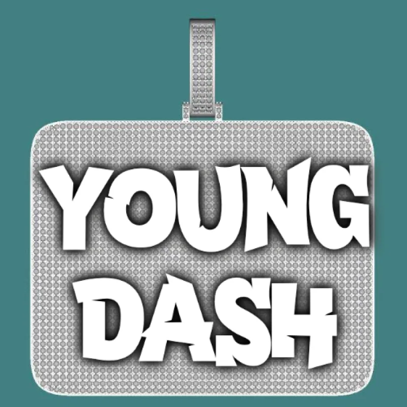 CUSTOM LETTER NECKLACE 3D BIG SQUARE sold by The GUU Shop