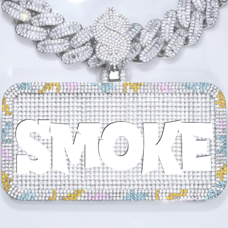 CUSTOM LETTER NECKLACE 3D COLORFUL SQUARE sold by The GUU Shop