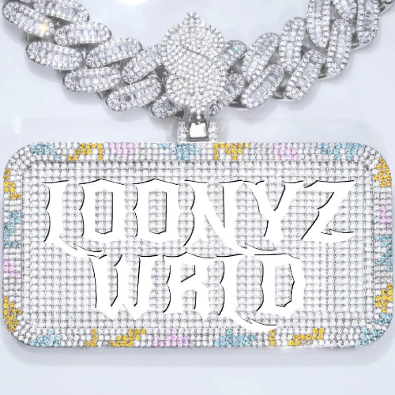 CUSTOM LETTER NECKLACE 3D COLORFUL SQUARE made by The GUU Shop