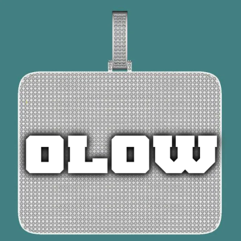 CUSTOM LETTER NECKLACE 3D BIG SQUARE sold by The GUU Shop