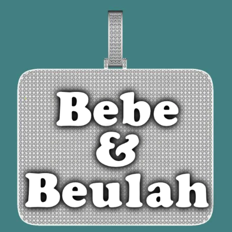 CUSTOM LETTER NECKLACE 3D BIG SQUARE sold by The GUU Shop