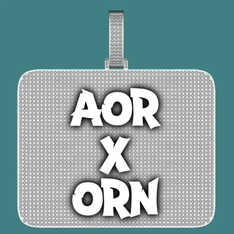 CUSTOM LETTER NECKLACE 3D BIG SQUARE sold by The GUU Shop