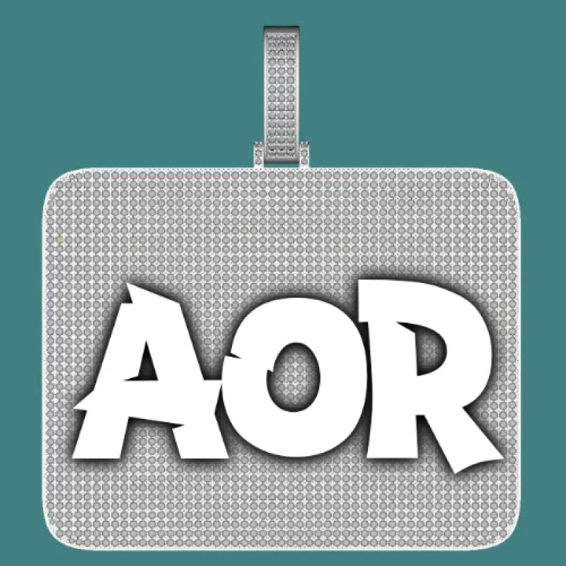 CUSTOM LETTER NECKLACE 3D BIG SQUARE sold by The GUU Shop