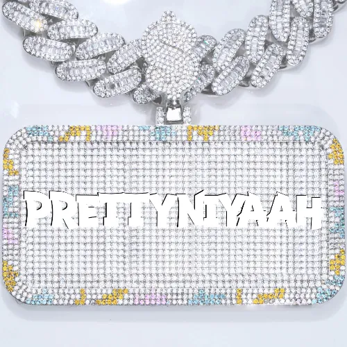 CUSTOM LETTER NECKLACE 3D COLORFUL SQUARE sold by The GUU Shop