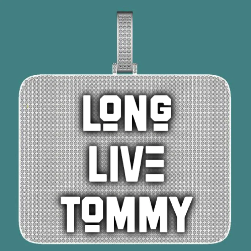 CUSTOM LETTER NECKLACE 3D BIG SQUARE sold by The GUU Shop