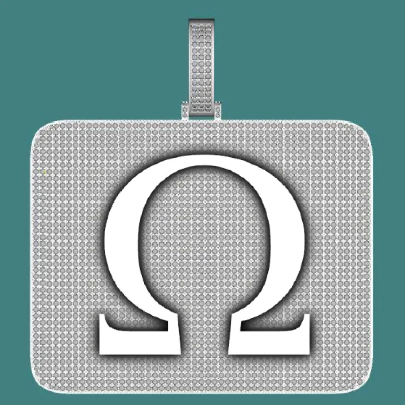 CUSTOM LETTER NECKLACE 3D BIG SQUARE sold by The GUU Shop