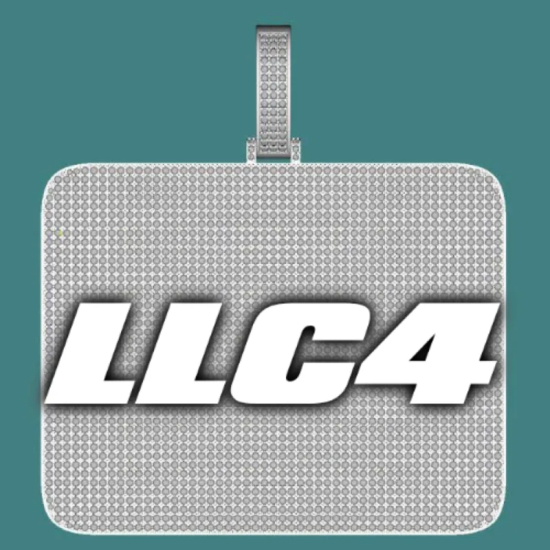 CUSTOM LETTER NECKLACE 3D BIG SQUARE sold by The GUU Shop