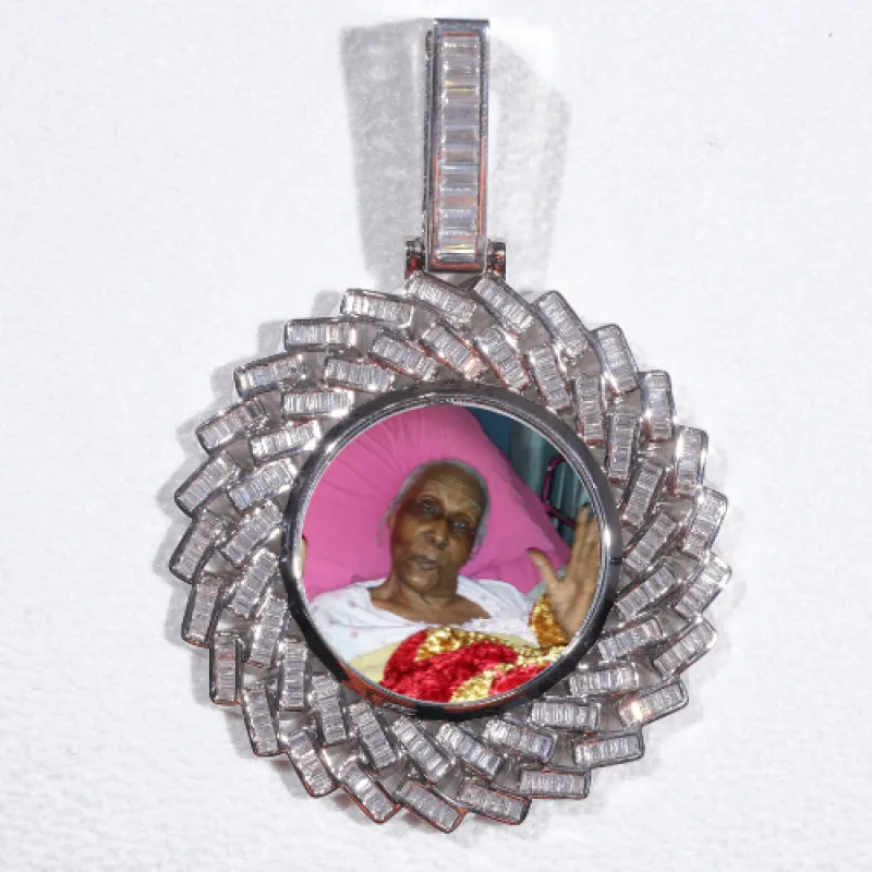 Large 3D Baguette Custom Picture Pendant sold by The GUU Shop