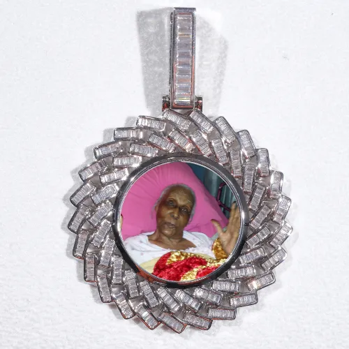 Large 3D Baguette Custom Picture Pendant sold by The GUU Shop