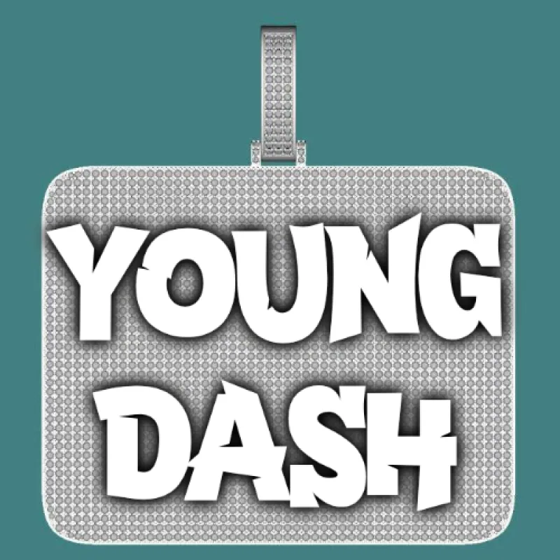 CUSTOM LETTER NECKLACE 3D BIG SQUARE sold by The GUU Shop