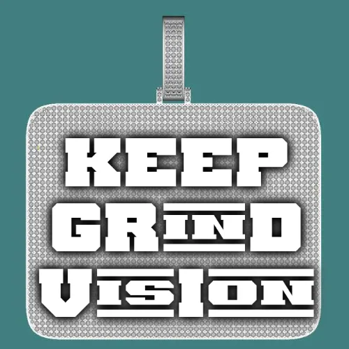 CUSTOM LETTER NECKLACE 3D BIG SQUARE sold by The GUU Shop