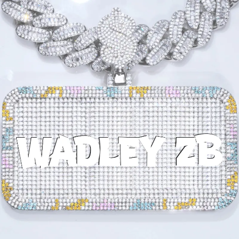 CUSTOM LETTER NECKLACE 3D COLORFUL SQUARE sold by The GUU Shop