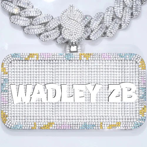 CUSTOM LETTER NECKLACE 3D COLORFUL SQUARE sold by The GUU Shop