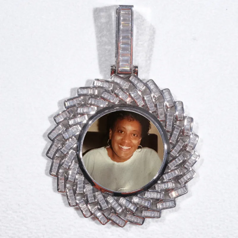 Large 3D Baguette Custom Picture Pendant sold by The GUU Shop