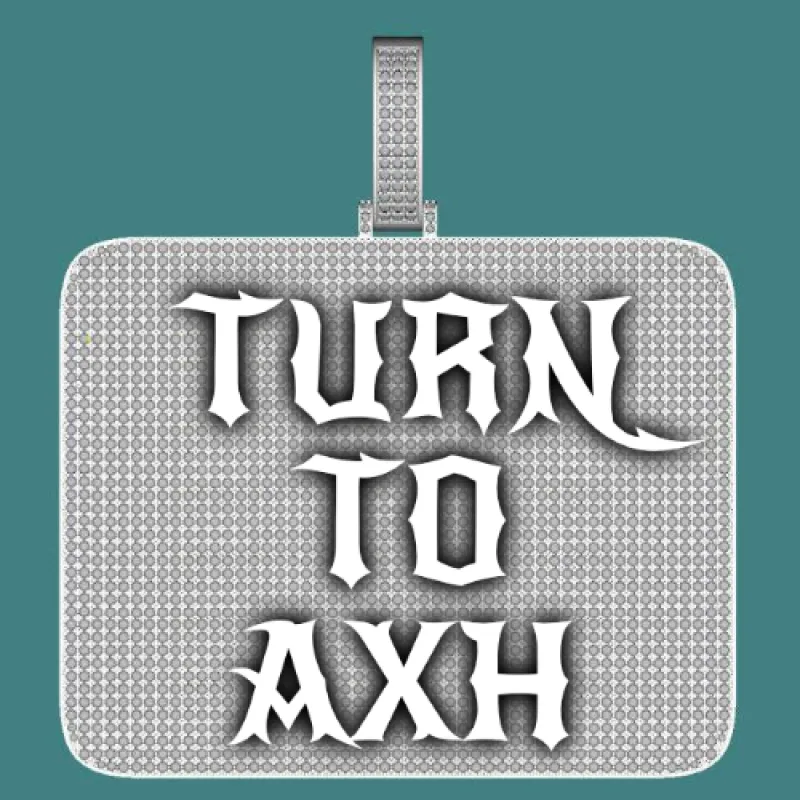 CUSTOM LETTER NECKLACE 3D BIG SQUARE sold by The GUU Shop