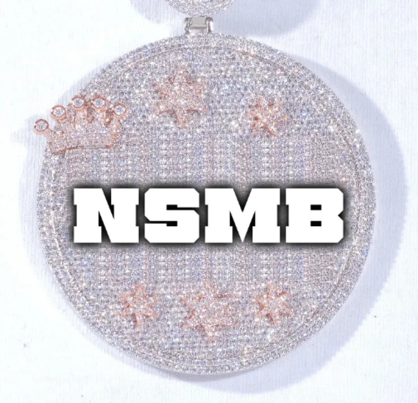 CUSTOM LETTER NECKLACE 3D BIG CROWN DISC made by The GUU Shop