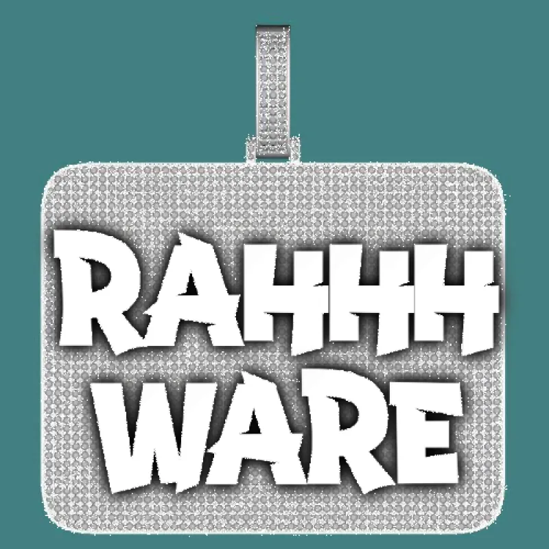 CUSTOM LETTER NECKLACE 3D BIG SQUARE sold by The GUU Shop