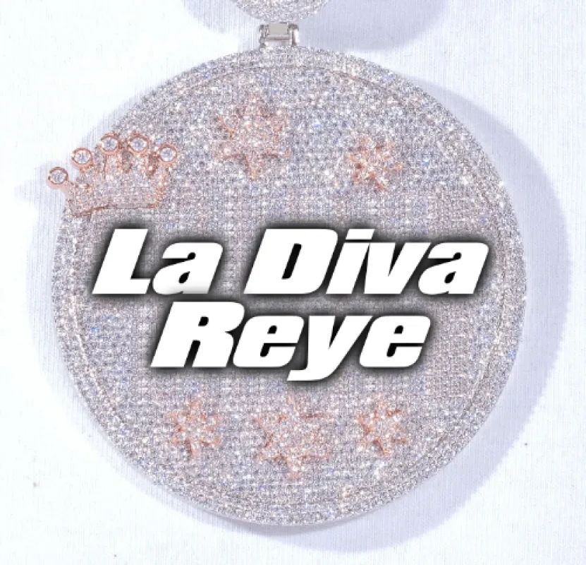 CUSTOM LETTER NECKLACE 3D BIG CROWN DISC sold by The GUU Shop