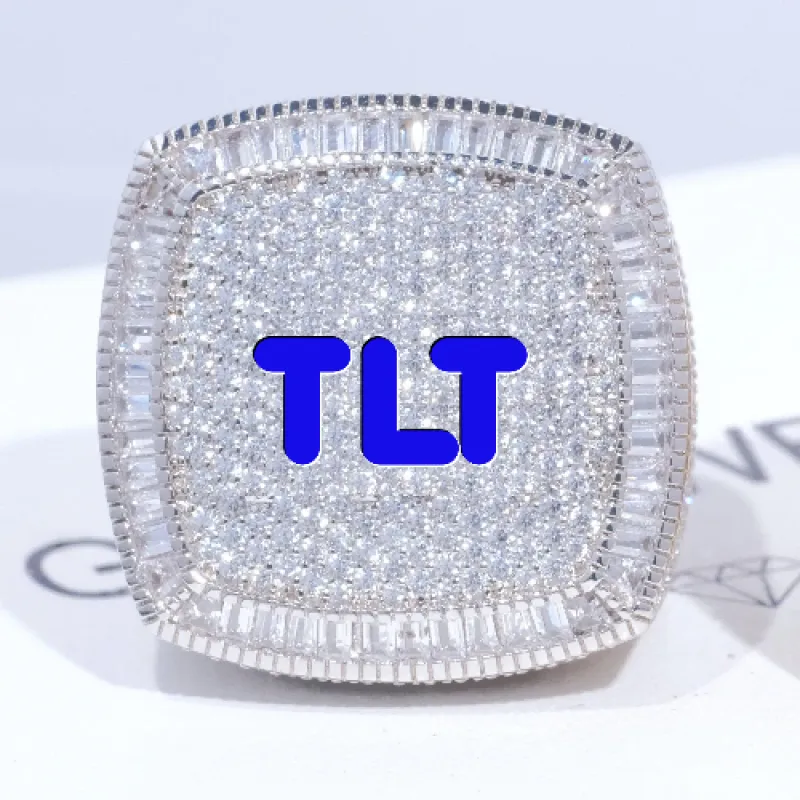 CUSTOM LETTER 3D ICED RING sold by The GUU Shop