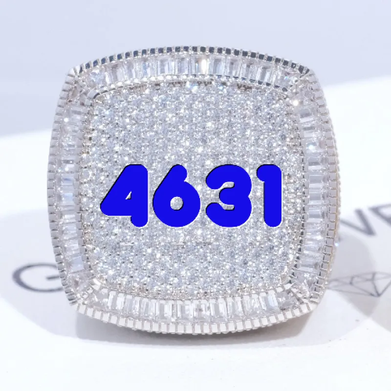 CUSTOM LETTER 3D ICED RING sold by The GUU Shop