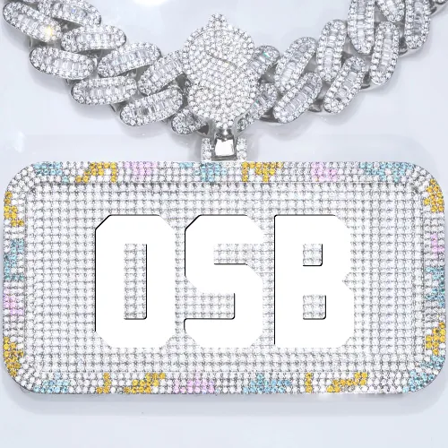 CUSTOM LETTER NECKLACE 3D COLORFUL SQUARE sold by The GUU Shop