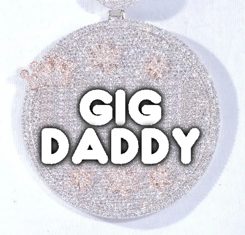 CUSTOM LETTER NECKLACE 3D BIG CROWN DISC sold by The GUU Shop