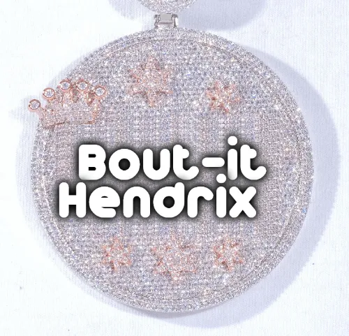 CUSTOM LETTER NECKLACE 3D BIG CROWN DISC sold by The GUU Shop