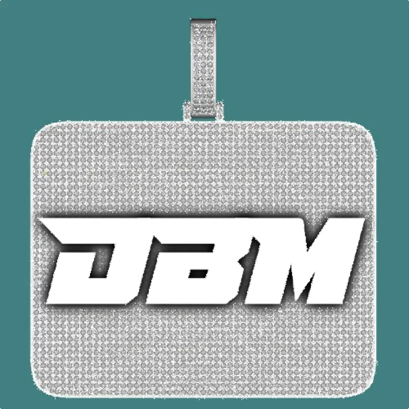 CUSTOM LETTER NECKLACE 3D BIG SQUARE sold by The GUU Shop