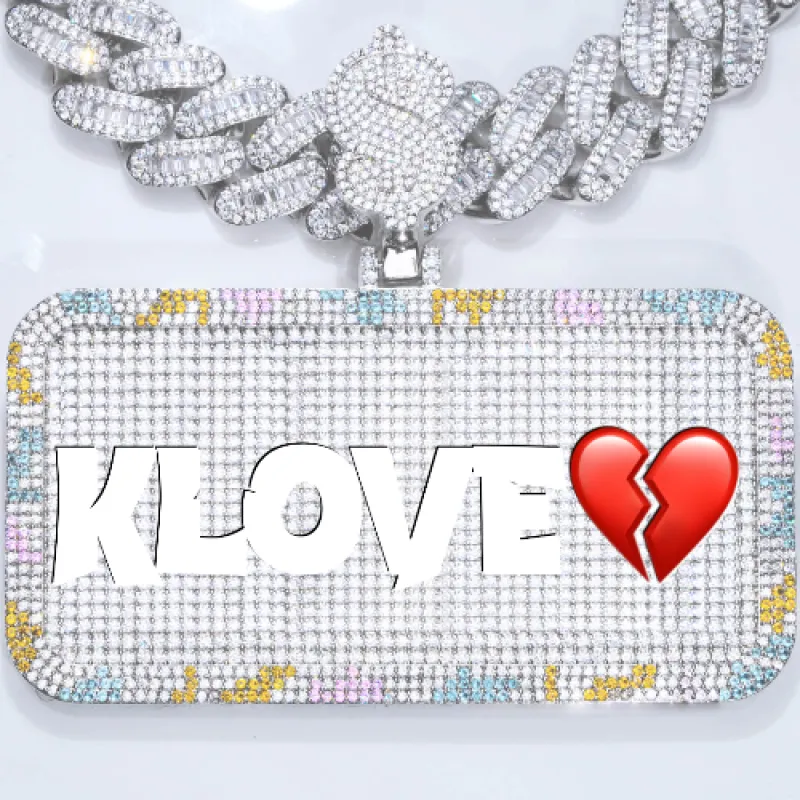 CUSTOM LETTER NECKLACE 3D COLORFUL SQUARE made by The GUU Shop