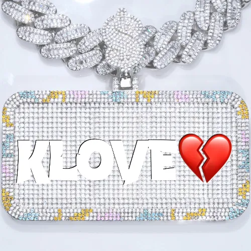 CUSTOM LETTER NECKLACE 3D COLORFUL SQUARE sold by The GUU Shop