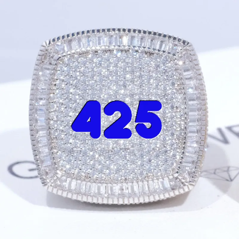 CUSTOM LETTER 3D ICED RING sold by The GUU Shop