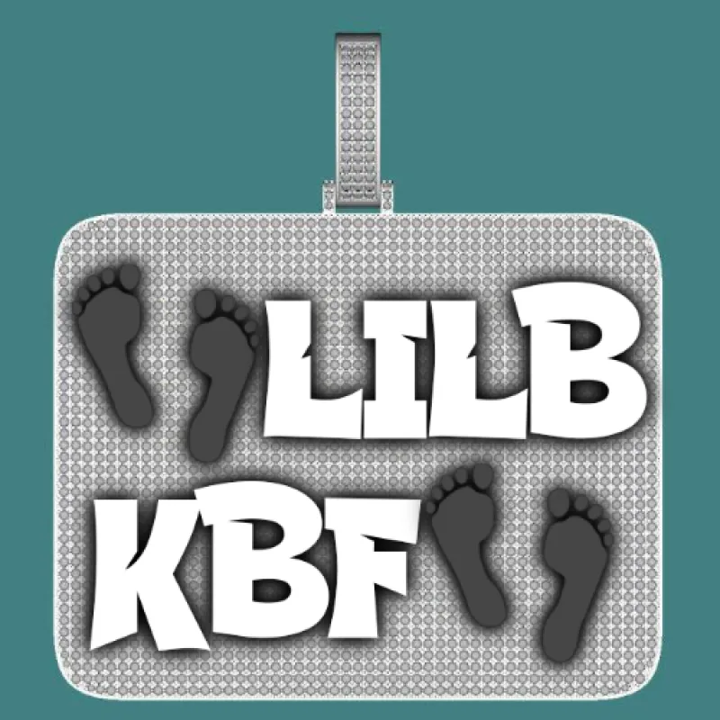 CUSTOM LETTER NECKLACE 3D BIG SQUARE sold by The GUU Shop