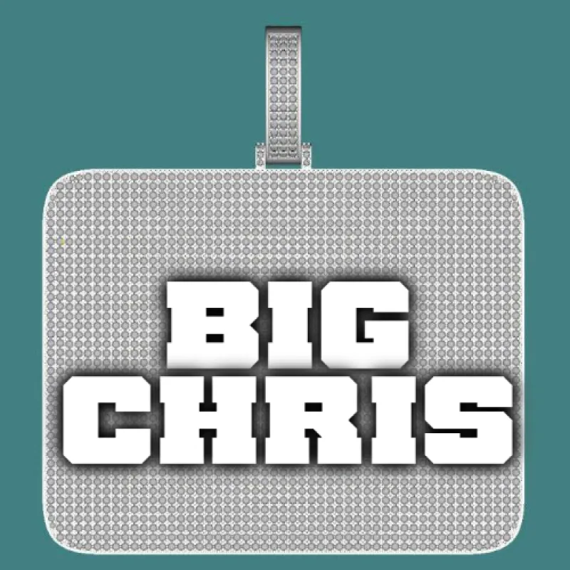 CUSTOM LETTER NECKLACE 3D BIG SQUARE sold by The GUU Shop