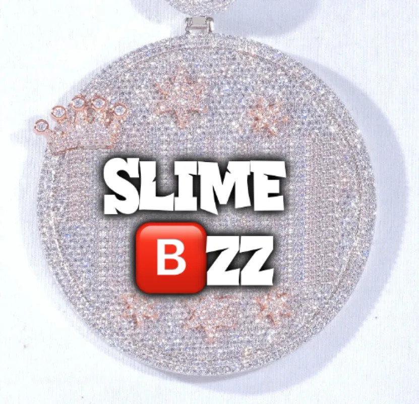 CUSTOM LETTER NECKLACE 3D BIG CROWN DISC sold by The GUU Shop