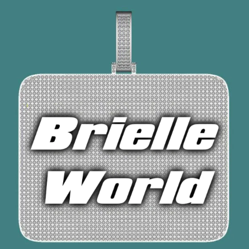 CUSTOM LETTER NECKLACE 3D BIG SQUARE sold by The GUU Shop